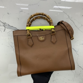GUCCI BAG BAMBOO 2WAY DIANA MEDIUM TOTE BROWN 655658