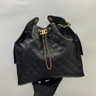 CHANEL BAG MATELASSE MATELASSE AS5311 CHANEL25 MEDIUM GRAINED CALFSKIN HOBO BLACK GHW MICROCHIPPED CJ4221AH