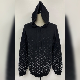 LOUIS VUITTON CLOTHES SWEATER 1AA4Y9 MONOGRAM GRADIENT HOODIE BLACK #XL RM232Q