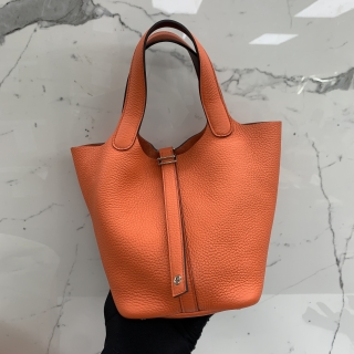 HERMES BAG PICOTIN 18 PM TOGO ORANGE Z STAMP PHW
