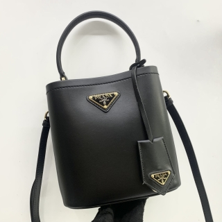 PRADA BAG LEATHER 1BA373 BUCKET 2WAY