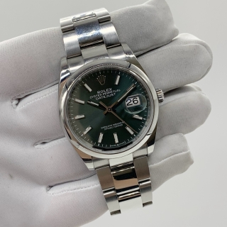 ROLEX WATCH DATEJUST 36 MINT GREEN 126200 FULLSET (2022) 47Z48231