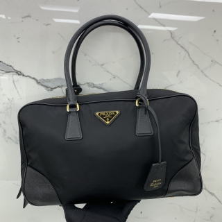 PRADA BAG BLACK NYLON BOSTON RE NYLON
