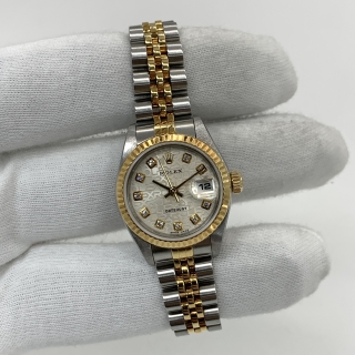 ROLEX WATCH DATEJUST 79173G Y SERIAL DIAMOND COMPUTER FACE JUBILEE LADIES FULL SET 2003
