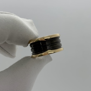 BVLGARI FINE JEWELRY RING B ZERO ONE BROWN MARBLE RING ONLY YG 7.6G #58 ANY822