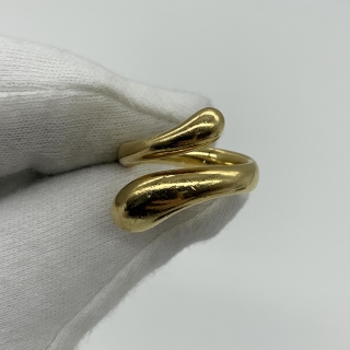 TIFFANY FINE JEWELRY RING ELSA PERETI TEAR DROP RING 750 15.5G