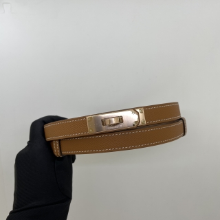 HERMES BELT KELLY EPSOM GOLD RGHW K STAMP