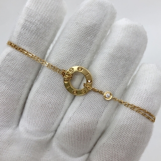 CARTIER FINE JEWELRY BRACELET ONLY LOVE CIRCLE YG750 2PD 4.30G