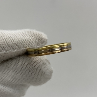 CARTIER FINE JEWELRY RING VENDOME TRINITY WEDDING BAND 750 #56 WITH INITIAL & BOX ONLY (NO CERT) 4.90G JNY248