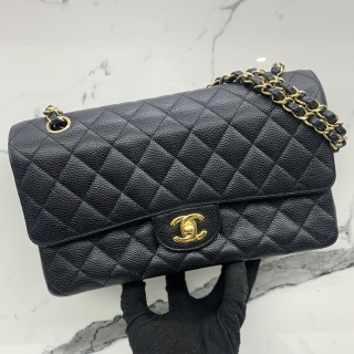 CHANEL BAG CLASSIC FLAP A01112 MEDIUM CAVIAR NO20 WITH CARD