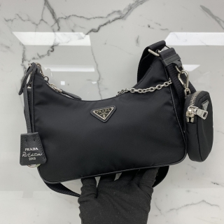 PRADA BAG NYLON RE-NYLON RE-EDITION 2005 2WAY SHW BLACK 1BH204