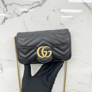 GUCCI BAG MARMONT SUPER MINI CHAIN SHOULDER BLACK 476433