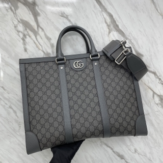 GUCCI BAG 724665 SUPREME LARGE 2WAY TOTE GREY