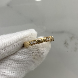 BVLGARI FINE JEWELRY YG750 SERPENTI VIPER RING WITH DIAMOND RING ONLY #50 4.3G 88R63L