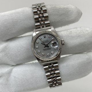 ROLEX WATCH OYSTER PERPETUAL 79174NG DATEJUST MOTHER OF PEARL MOP DIAL K SERIAL (W/BOX AND GUARANTEE ONLY) K138436