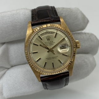 ROLEX WATCH DAY DATE 1803 AU750 18K 62G WATCH ONLY (STRAP NOT ORIGINAL) 14231884