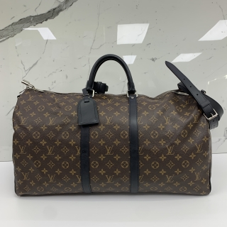 LOUIS VUITTON BAG MACASSAR MONOGRAM KEEPALL 60 BANDOULIERE (STRAP, TAG) AA4137