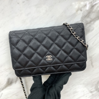 CHANEL BAG MATELASSE CAVIAR SKIN WALLET ON CHAIN SHW MICROCHIPPED RFID K7T2T5AJ