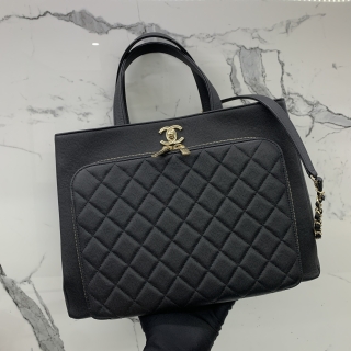 CHANEL BAG MATELASSE A93795 LARGE BUSINESS AFFINITY SHOPPING BAG 2WAY CHAIN BLACK GHW W/CARD NO.30 30431456
