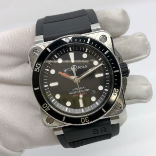 BELL & ROSS WATCH BR03-92-DIV BLACK DIAL NO GUARANTEE CARD 03627
