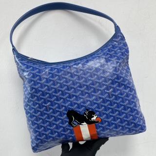 GOYARD BAG BOHEME ONE SHOULDER HOBO DOG BLUE W/POUCH
