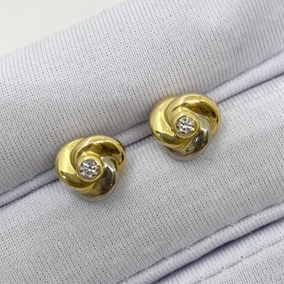 CARTIER FINE JEWELRY EARRINGS ARH512 ONLY, BABY TRINITY 1PD DIAMOND 5.1G 750