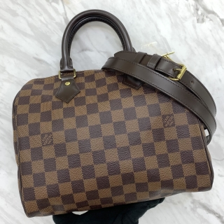 LOUIS VUITTON BAG DAMIER SPEEDY 25 BANDOULIERE WITH LOCK AND KEY CT2106
