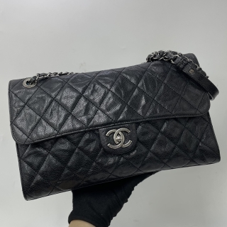 CHANEL BAG MATELASSE CRAVE FLAP 32CM CAVIAR BLACK SHW NO.18 NO CARD 18093359