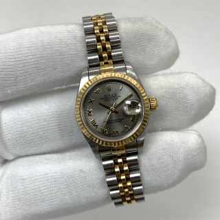 ROLEX WATCH 79173 ROMAN INDEX SILVER DIAL W/CERT 2001