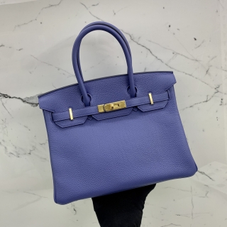 HERMES BAG BIRKIN 30 TOGO BLUE VEAU GHW C STAMP