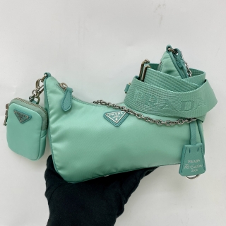 PRADA BAG NYLON 1BH204 RE-EDITION 2005 RE-EDITION 2WAY TURQUOISE SHW