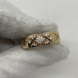 CHANEL FINE JEWELRY RING J1110157 AU750 COCO CRUSH SMALL DIAMONDS #57 FULL SET (YEAR 2024) 10.06G EP4549