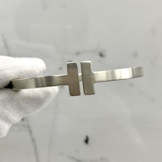TIFFANY FINE JEWELRY BRACELET T SQUARE BANGLE AG925