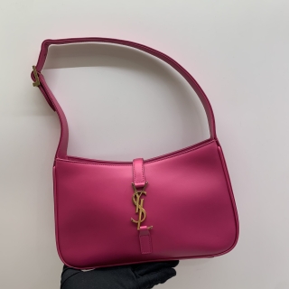 YSL BAG 657228 LE 5 À 7 ONE SHOULDER LEATHER HOT PINK GHW