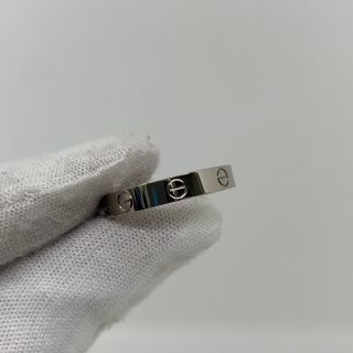 CARTIER FINE JEWELRY RING MINI LOVE #60 WG750 3.82G NO CERT (RING AND BOX ONLY) 596ENE