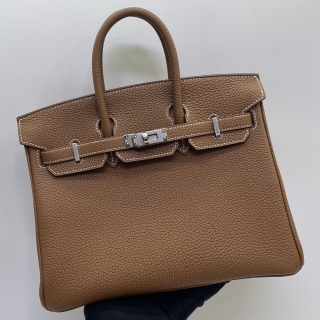 HERMES BAG BIRKIN 25 TOGO GOLD PHW K STAMP