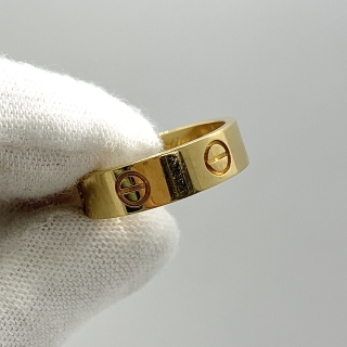 CARTIER FINE JEWELRY RING #55 LOVE YG750 6.4G FULLSET W/INITIAL 2017 DHK313