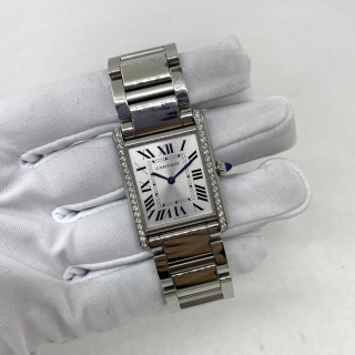 CARTIER WATCH TANK MUST DE CARTIER W4TA0017 LARGE QZ DIAMOND (YEAR 2022), EXTRA STRAP 4323488205BX