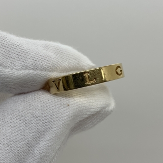BVLGARI FINE JEWELRY RING LOGO YG750 #54 4.5G FULL SET 2024 9ERPWM