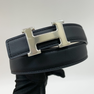 HERMES BELT CONSTANCE H REVERSIBLE 90 PHW GOLD/NOIR G STAMP