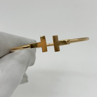 TIFFANY FINE JEWELRY BRACELET ONLY T-WIRE YG750 8.52G