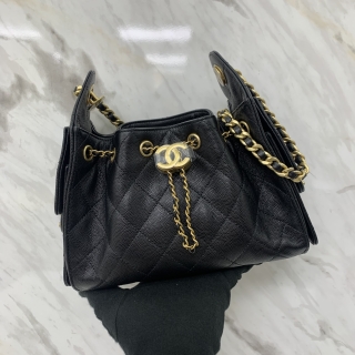 CHANEL BAG CAVIAR SKIN AS5631 CHANEL25 MINI BLACK MICROCHIPPED GHW C4U4JGJ6