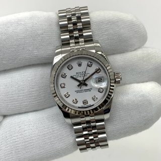 ROLEX WATCH DATEJUST 179174G WHITE FACE G SERIES WITH GUARANTEE AND BOX FULL SET 2013