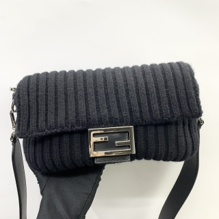 FENDI BAG 7VA572 BLACK COTTON