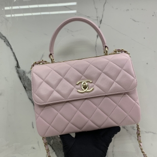 CHANEL BAG A92236 TRENDY SMALL PINK LAMBSKIN NO.31 W CARD 31267284