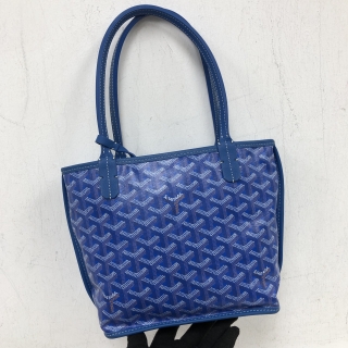 GOYARD BAG ANJOU MINI TOTE W/POUCH BLUE SOA020245
