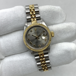 ROLEX WATCH DATEJUST 69173 GREY ROMAN WATCH ONLY S722871