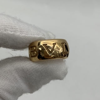 BVLGARI FINE JEWELRY RING MONOLOGO RING #55 WITH BOX ONLY 13.16G