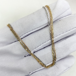 CARTIER FINE JEWELRY NECKLACE TRI-COLOUR CHAIN NECKLACE FULLSET 6.88G TGY071