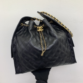 CHANEL BAG AS5553 CHANEL 25 LARGE CAVIAR SKIN BLACK GHW RFID